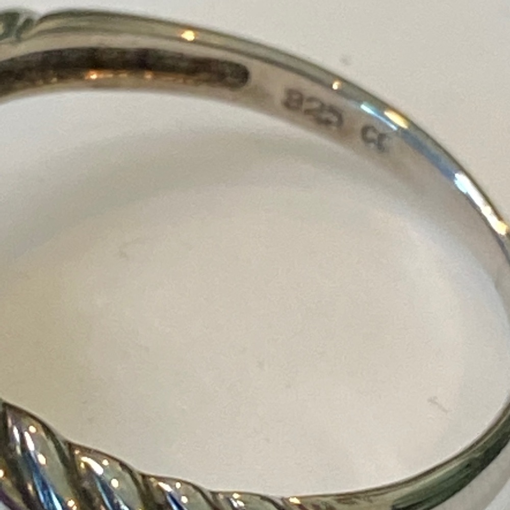 Beautiful Lilly Flower Diamond Sterling Ring! - Picture 6 of 13